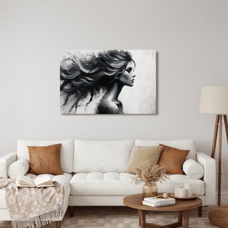 OBRAZ TAJEMNÁ ŽENSKÁ SILUETA - OBRAZY ŽENY - OBRAZY