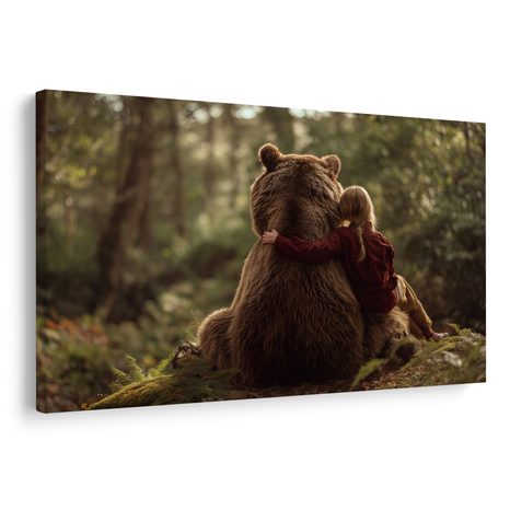 OBRAZ PŘÁTELSTVÍ V LESE - OBRAZY MEDVĚDI - OBRAZY