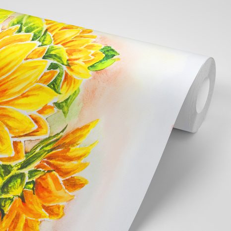 SELF ADHESIVE WALLPAPER BEAUTIFUL SUNFLOWER - SELF-ADHESIVE WALLPAPERS - WALLPAPERS