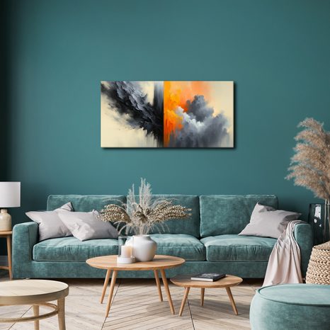 WANDBILD DYNAMISCHER KONTRAST DER ELEMENTE - WANDBILDER ABSTRAKTE FORMEN - BILDER