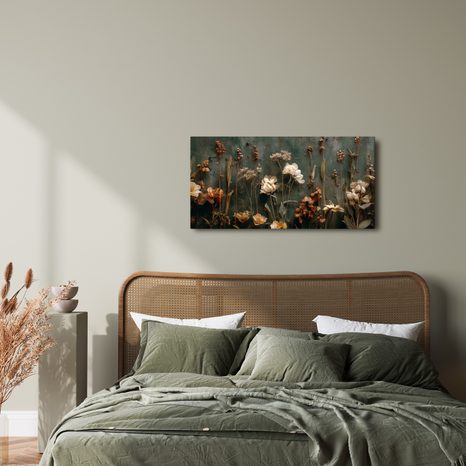 WANDBILD VINTAGE BLUMEN-ELEGANZ - BILDER BLUMEN - BILDER