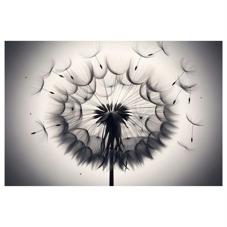 WANDBILD FLIEGENDE PUSTEBLUMENSAMEN - BILDER LÖWENZAHN - BILDER