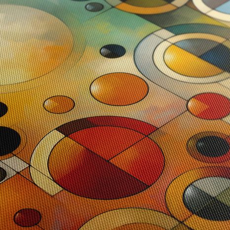 WANDBILD ABSTRAKTION MIT KREISEN UND FARBEN - ABSTRAKTE BILDER - BILDER