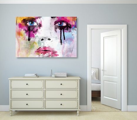 QUADRO SU TELA – DONNA ALLA MODA - QUADRI DI PERSONE - STAMPE E QUADRI