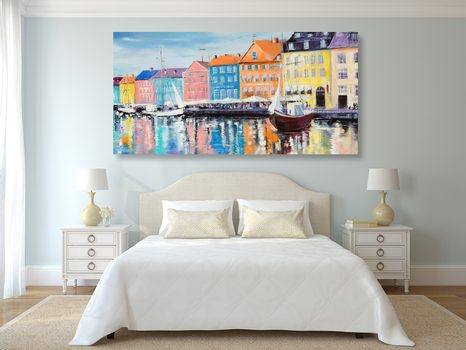 TABLOU PICTURĂ ÎN ULEI VENEȚIA - TABLOURI CU ORAȘE - TABLOURI