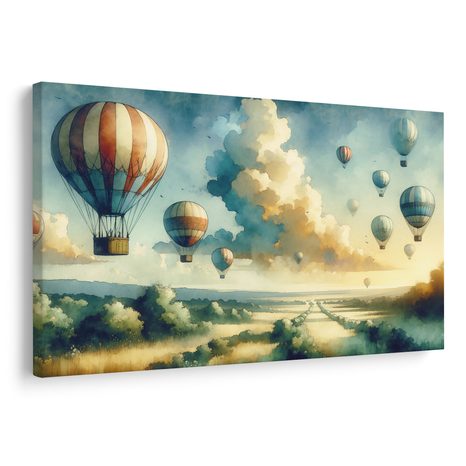 OBRAZ LET BALONŮ NAD KRAJINOU - OBRAZY POLE A LOUKY - OBRAZY