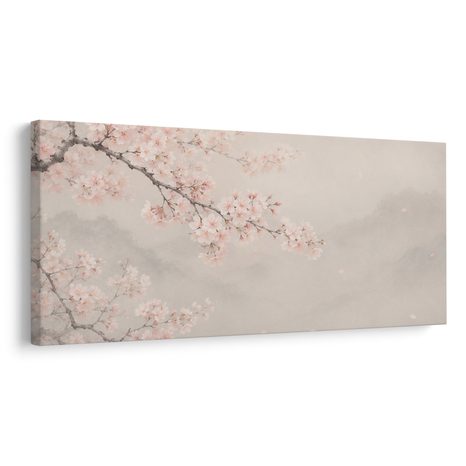 CANVASTAVLA BLOMMANDE KÖRSBÄRSTRÄD I PASTELLTONER - BLOMTAVLOR - TAVLOR