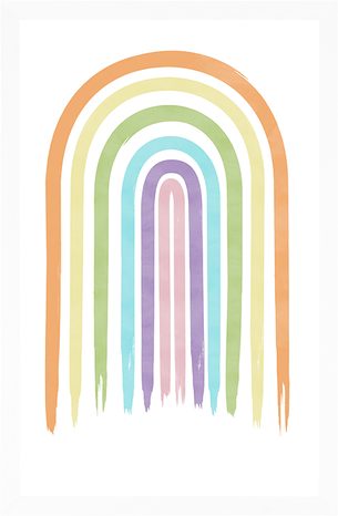 PLAKAT PASTELNA DUGA MID-CENTURY - MOTIVI IZ NAŠE RADIONICE - PLAKATI