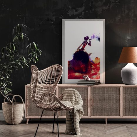 PLAKÁT S PASPARTOU KRÁLOVNA BAREV - MOTIVY Z NAŠÍ DÍLNY - PLAKÁTY