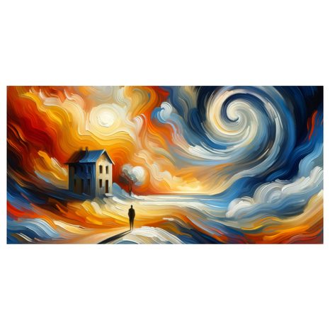 OBRAZ CESTA POD VÍREM OBLOHY - ABSTRAKTNÍ OBRAZY - OBRAZY