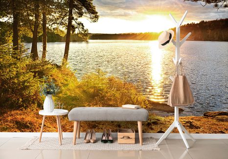 ÖNTAPADÓ FOTÓTAPÉTA NAPLEMENTE A TÓNÁL - ÖNTAPADÓ TAPÉTÁK - TAPÉTÁK