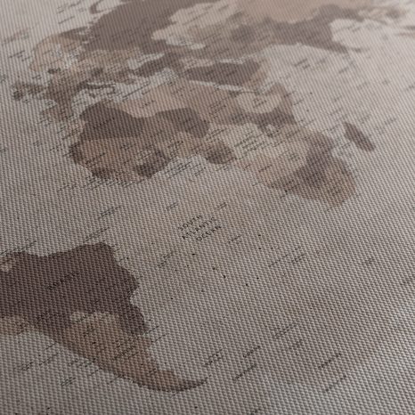 OBRAZ NA KORKU MAPA SVĚTA V ŠEDÉM PROVEDENÍ - PICTURES ON CORK - PICTURES