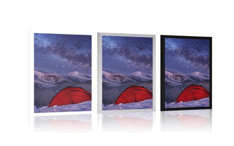 PLAKÁT STAN POD NOČNÍ OBLOHOU - PŘÍRODA - PLAKÁTY