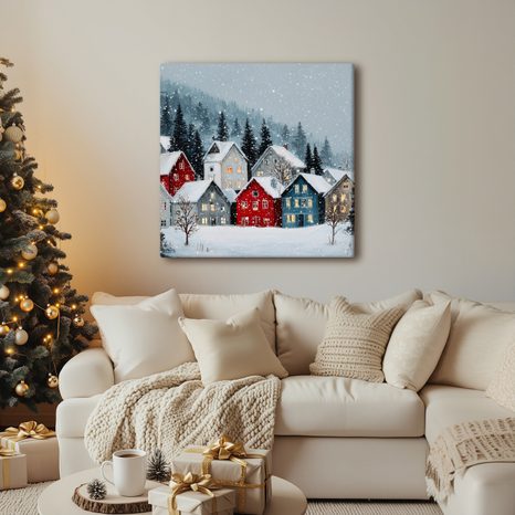 VÁNOČNÍ OBRAZ ZIMNÍ POHÁDKA V HORÁCH - VÁNOČNÍ A ZIMNÍ OBRAZY - OBRAZY