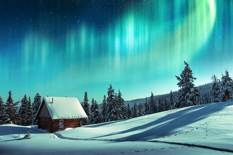 SAMOLEPÍCÍ TAPETA POHÁDKOVÁ ZIMNÍ KRAJINA - SAMOLEPÍCÍ TAPETY - TAPETY