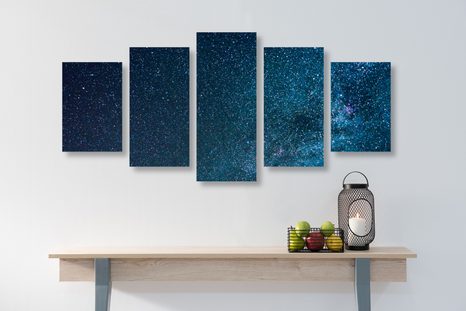 5-DELNA SLIKA MLEČNA STEZA MED ZVEZDAMI - SLIKE VESOLJE IN ZVEZDE - SLIKE