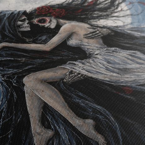 WANDBILD DUNKLE UMARMUNG IM MONDSCHEIN - HALLOWEEN- UND HORROR-BILDER - BILDER