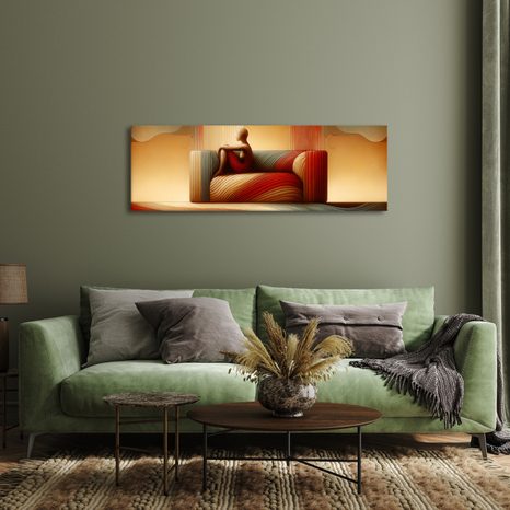 OBRAZ KLIDNÁ SILUETA V PROSTORU - ABSTRAKTNÍ OBRAZY - OBRAZY