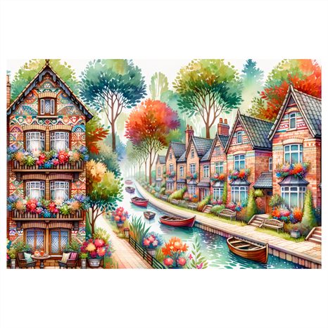 OBRAZ JARNÍ MĚSTEČKO - OBRAZY MĚSTA - OBRAZY