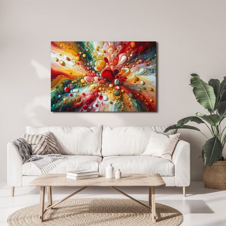 OBRAZ EXPLOZIVNÍ BAREVNÝ CHAOS - ABSTRAKTNÍ OBRAZY - OBRAZY