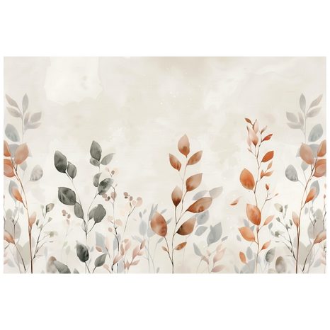 FOTOTAPET FRUNZE DE TOAMNĂ ACUARELĂ DELICATE - TAPETURI - 🔥 REDUCERE TOTALÃ