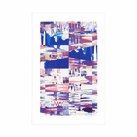 PLAKÁT S PASPARTOU GEOMETRICKÉ VZORY - ABSTRAKTNÍ A VZOROVANÉ - PLAKÁTY