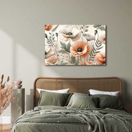 OBRAZ POLE PLNÉ VLČÍCH MÁKŮ - OBRAZY MÁK - OBRAZY
