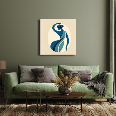 WANDBILD TANZENDE FRAU IN ABSTRAKTION - WANDBILDER FRAUEN - BILDER