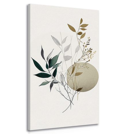 CANVAS PRINT PLANTS WITH A BOHEMIAN TOUCH - PICTURES OF TREES AND LEAVES - PICTURES