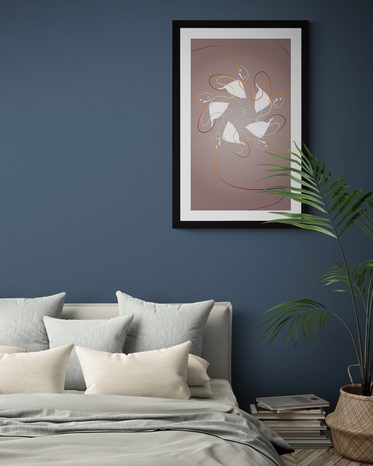 PLAGÁT S PASPARTOU TANEC SO STUHAMI - MOTIVY Z NAŠÍ DÍLNY - PLAKÁTY