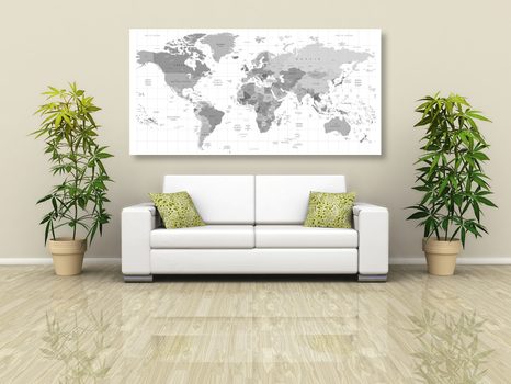 KÉP SZÜRKE TÉRKÉP FEHÉR HÁTTÉREN - TÉRKÉPES KÉPEK - KÉPEK