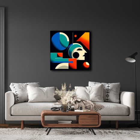 WANDBILD ABSTRAKTE GEOMETRISCHE FORMEN IN BEWEGUNG - WANDBILDER ABSTRAKTE FORMEN - BILDER