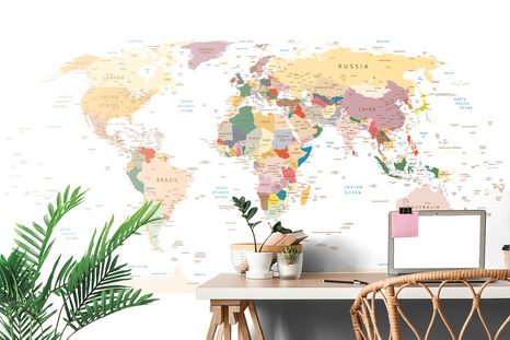 TAPETA MAPA S NÁZVAMI - TAPETY - 🔥 TOTÁLNY VÝPREDAJ