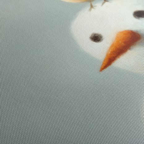 WANDBILD WEIHNACHTSSCHNEEMANN MIT VÖGELCHEN - WEIHNACHTS- UND WINTERBILDER - BILDER