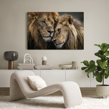 OBRAZ LVÍ LÁSKA V DIVOČINĚ - OBRAZY LVI A TYGŘI - OBRAZY