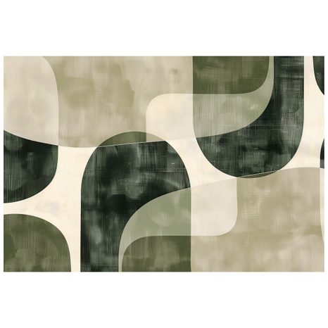 SAMOLEPIACA TAPETA ABSTRAKTNÉ ZELENÉ OBLÚKY - ABSTRAKTNÉ TAPETY - TAPETY