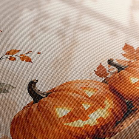 QUADRO SU TELA – ZUCCHE AUTUNNALI CON CANDELE - QUADRI HALLOWEEN E HORROR - STAMPE E QUADRI