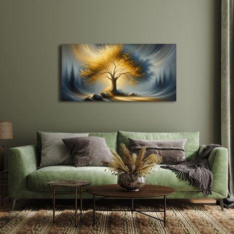OBRAZ MAGICKÝ STROM ŽIVOTA V MLZE - OBRAZY STROMY ŽIVOTA - OBRAZY