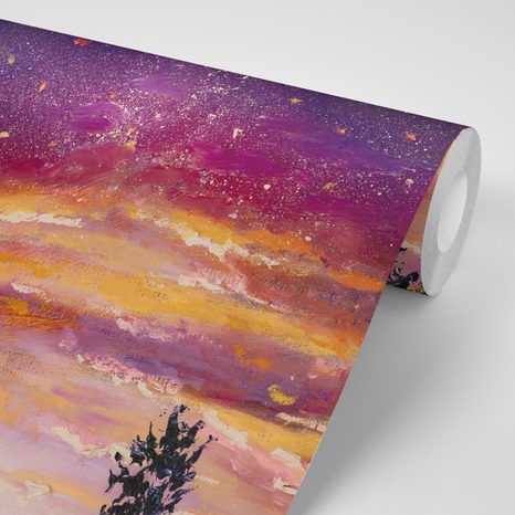 SAMOLEPÍCÍ TAPETA OLEJOMALBA LEVANDULOVÉHO POLE - SAMOLEPÍCÍ TAPETY - TAPETY