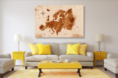 SLIKA RETRO ZEMLJEVID EVROPE - SLIKE ZEMLJEVIDI - SLIKE