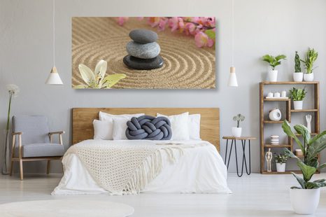 OBRAZ ZEN KAMENY V PÍSKU - OBRAZY FENG SHUI - OBRAZY