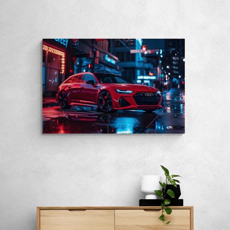 FOTO OP CANVAS RODE AUDI - RS6 LEGACY EDITION - SCHILDERIJEN - MEGA UITVERKOOP TOT 70% 🔥