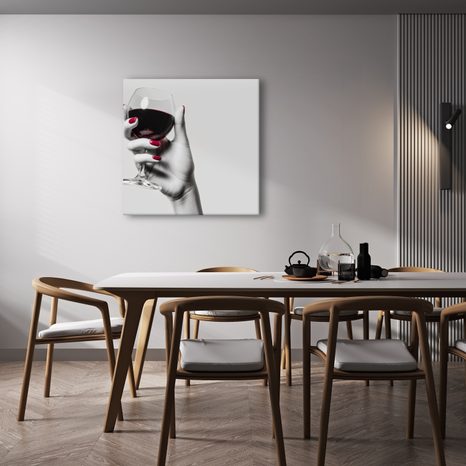 OBRAZ MODERNÍ UMĚNÍ S VÍNEM - OBRAZY JÍDLA A NÁPOJE - OBRAZY