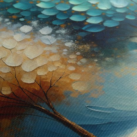 WANDBILD ZWEI LEBENSBÄUME IN FARBEN - BILDER BÄUME DES LEBENS - BILDER