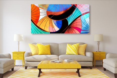 OBRAZ ABSTRAKTNÍ PESTROBAREVNÁ ABSTRAKCE - POP ART OBRAZY - OBRAZY