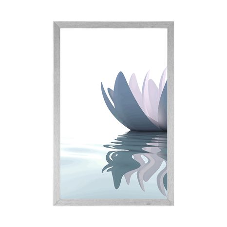 POSTER LOTUS FLOWER IN THE RIVER - FLOWERS - POSTERS