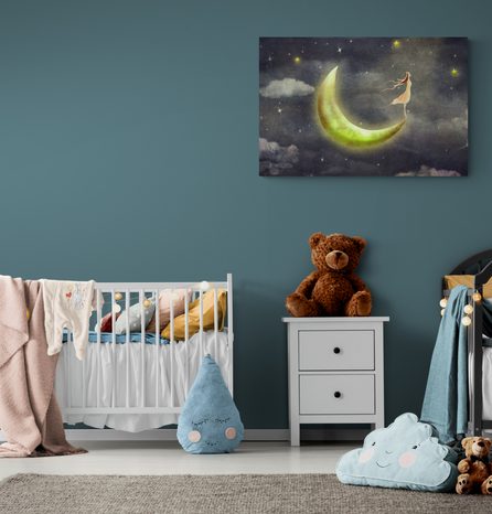 TABLOU FATĂ PE LUNĂ - TABLOURI CU DIVERSE PERSOANE - TABLOURI