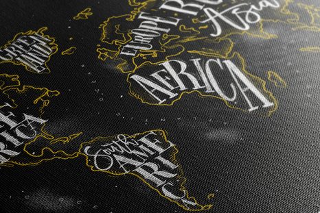 WANDBILD TREND-WELTKARTE - WELTKARTEN ALS BILDER - BILDER