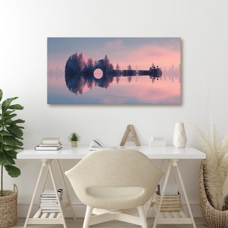 WANDBILD MUSIK UND NATÜRLICHE RUHE - MUSIKBILDER - BILDER