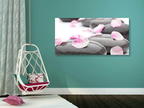 OBRAZ WELLNES KAMENY S LUPÍNKY - OBRAZY FENG SHUI - OBRAZY